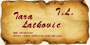 Tara Latković vizit kartica